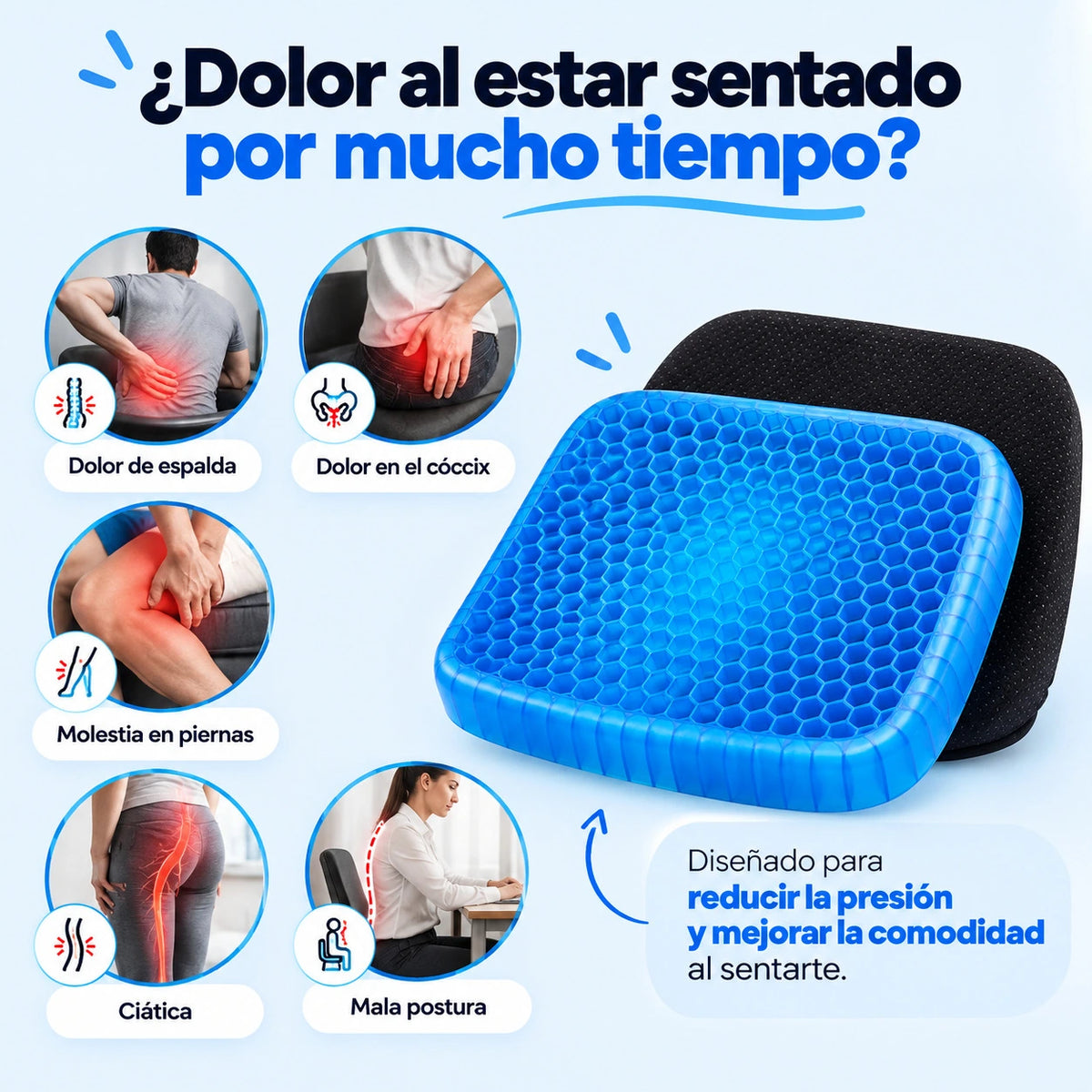 Cojín de gel ortopédico Premium